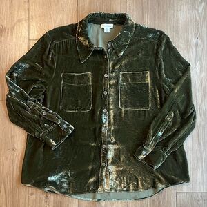 Sundance Green Velvet Shirt